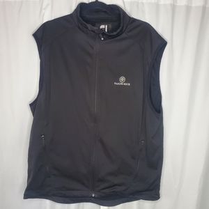 FootJoy Dry Joy Talking Rock Black Full Zip Vest Size Large Fleece Lined